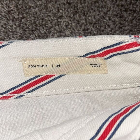 NWT PacSun Los Angeles Shorts Women's 26 White Red Striped Mom Shorts Pockets. - Picture 6 of 12